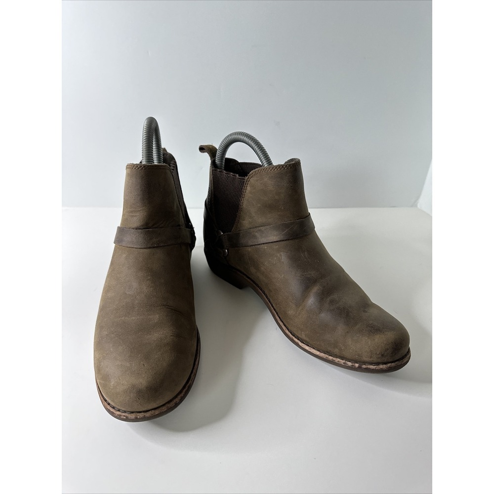 Teva FOXY Leather Ankle Boots Waterproof Bison Brown Booties Women Size 7 GREAT‎